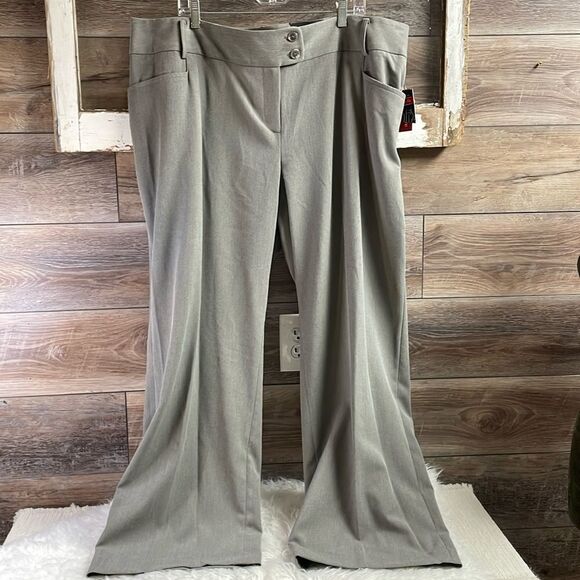 Rafaella Womens Curvey Fit Boot Cut Dress Pants Size 22W Aluminum Gray NWT - Picture 1 of 11